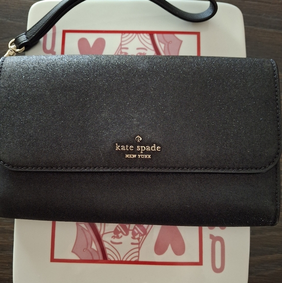 kate spade Handbags - Kate Spade Black Glittery Wallet
